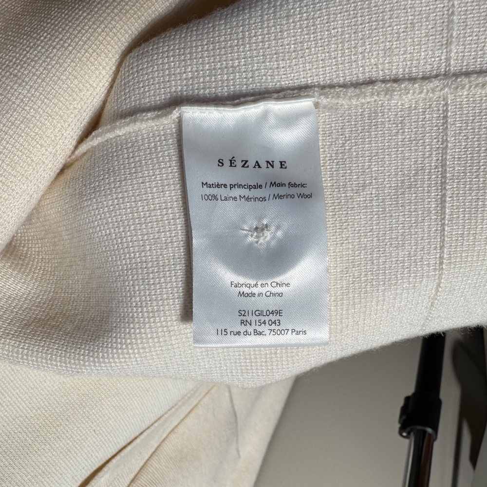 Sezane Betty Cardigan Ecru - Picture 5 of 6